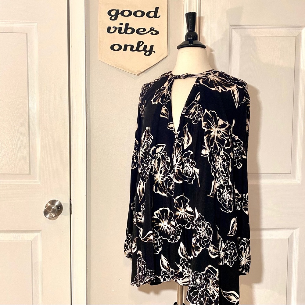 Free People Long Sleeve Printed Tunic XS